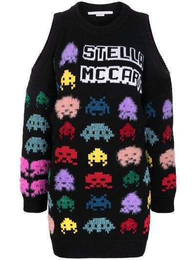 Stella McCartney Gamer intarsia-knit cut-out dress