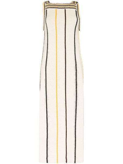 Jil Sander striped knitted midi dress