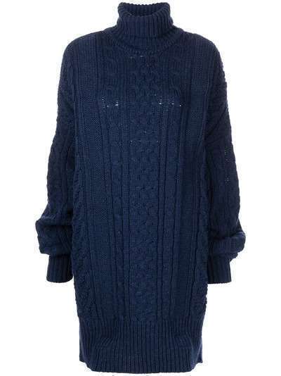 Comme Des Garçons Noir Kei Ninomiya шерстяное платье-свитер фактурной вязки