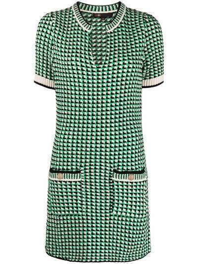 Maje tweed-effect knit dress