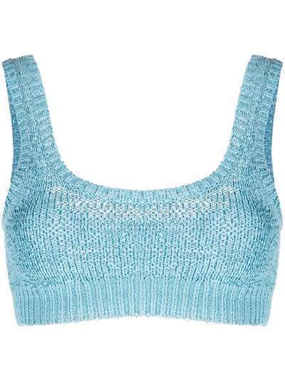 ROTATE cropped knit top