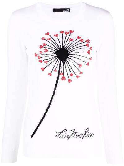 Love Moschino свитер с цветочным принтом
