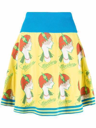 Moschino трикотажная юбка с логотипом