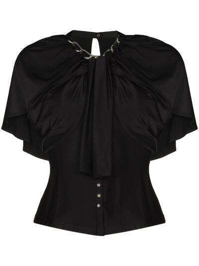 Paco Rabanne блузка с цепочным декором