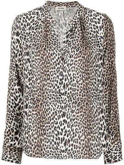 Zadig&Voltaire блузка с леопардовым принтом