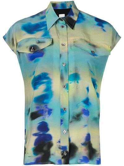 PAUL SMITH шелковая блузка с абстрактным принтом
