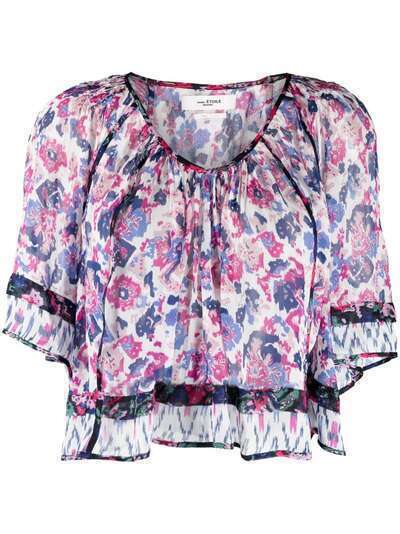Isabel Marant Étoile укороченная блузка с цветочным принтом