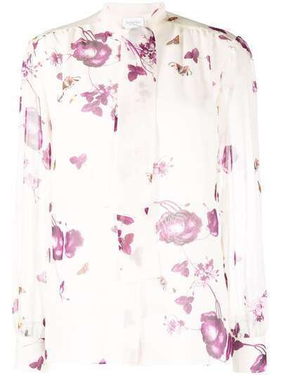 Giambattista Valli шелковая блузка с цветочным принтом