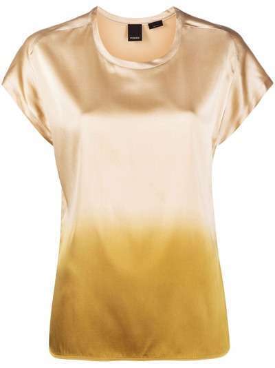 PINKO шелковая блузка с эффектом омбре