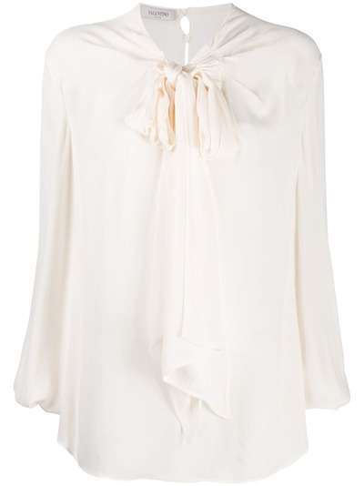 Valentino блузка с завязками на воротнике