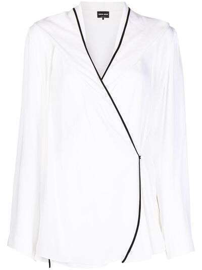 Giorgio Armani блузка с контрастной отделкой
