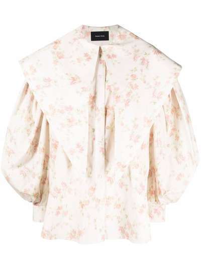 Simone Rocha блузка Smudged с объемным воротником
