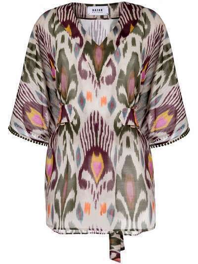 Bazar Deluxe блузка с абстрактным принтом