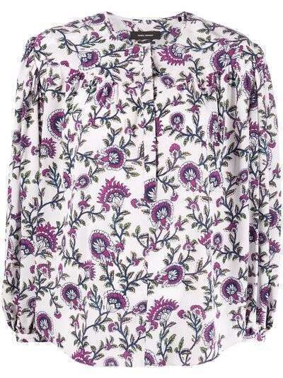 Isabel Marant блузка Brunille с абстрактным принтом