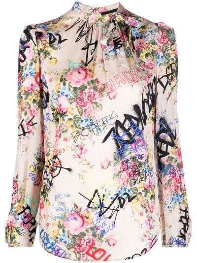 Dsquared2 блузка с цветочным принтом