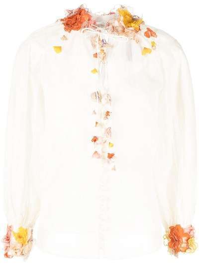 ZIMMERMANN декорированная блузка Postcard