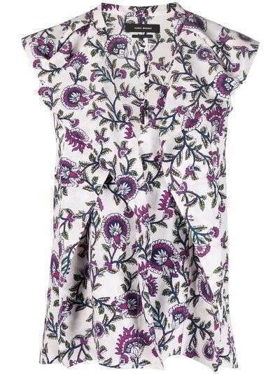 Isabel Marant блузка с V-образным вырезом и цветочным принтом