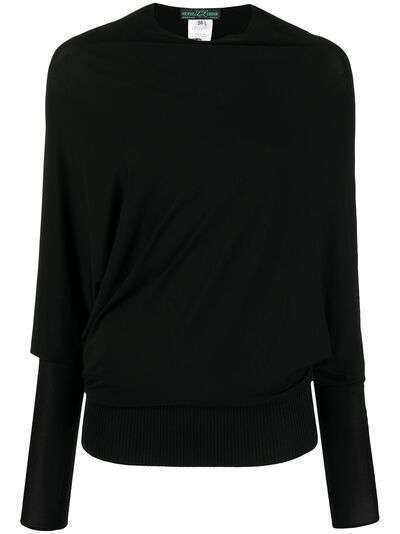 Herve L. Leroux драпированная блузка с длинными рукавами