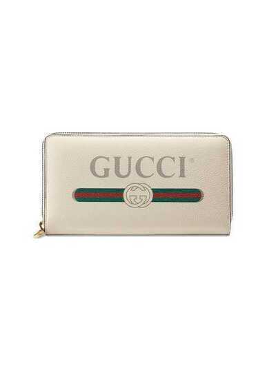 Gucci кошелек на молнии с принтом логотипа 4963170GCAT