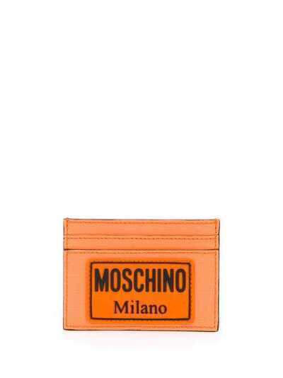 Moschino картхолдер с нашивкой-логотипом 81178210