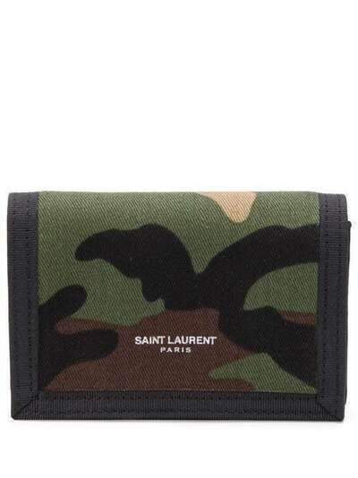 Saint Laurent кошелек с камуфляжным принтом 556433GL0IE
