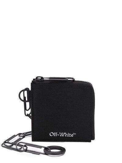 Off-White кошелек с цепочкой и логотипом OMNC017S205210201000