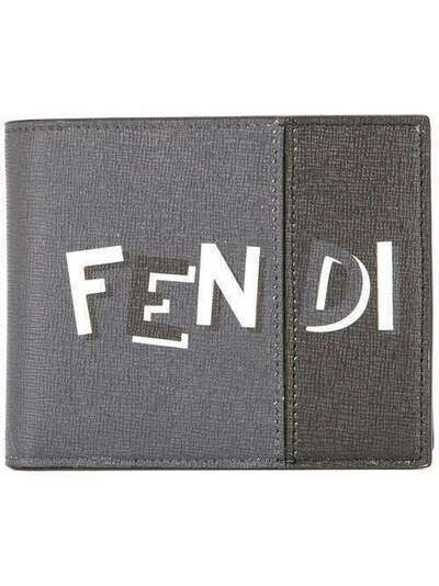 Fendi кошелек в два сложения с принтом логотипа 7M0001A18E