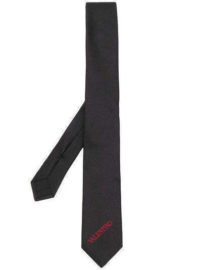 Valentino галстук с вышитым логотипом TY2EV195RRK
