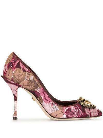 Dolce & Gabbana туфли-лодочки DG Amore с цветочным узором CD1452AJ899