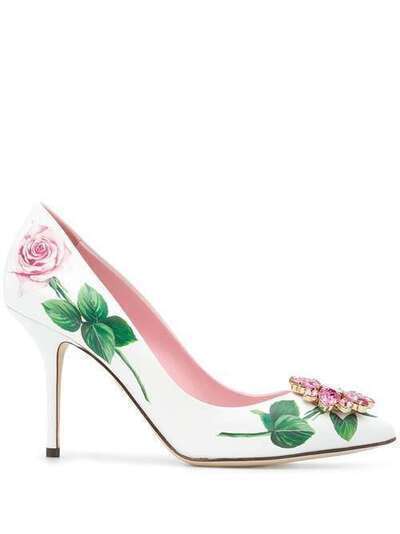 Dolce & Gabbana туфли-лодочки с принтом Tropical Rose CD0101AJ730