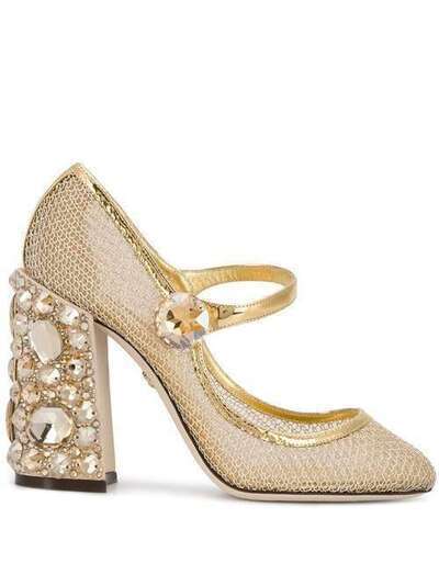Dolce & Gabbana туфли Мэри Джейн с кристаллами CD1218AZ480