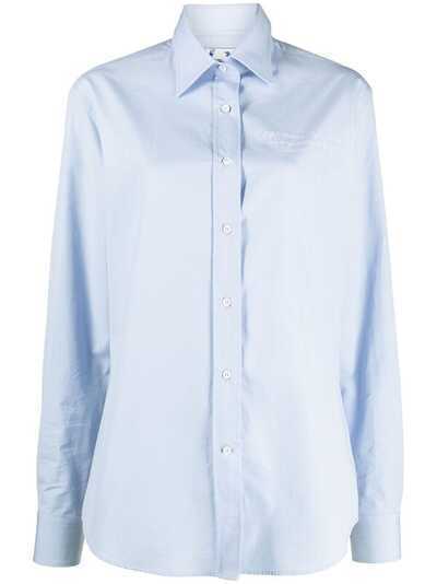 Off-White рубашка с длинными рукавами и вышивкой