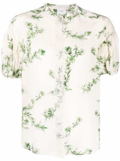 Giambattista Valli шелковая рубашка с цветочным принтом