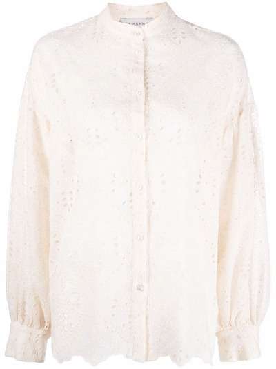 ERMANNO FIRENZE broderie anglaise puff-sleeve shirt