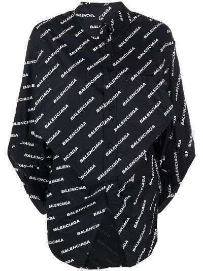 Balenciaga Typo logo-print button-down shirt