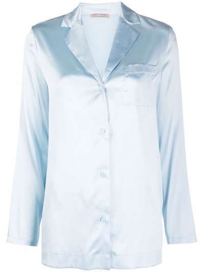 12 STOREEZ шелковая блузка с накладным карманом