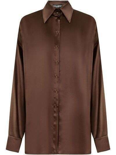 Dolce & Gabbana шелковая рубашка оверсайз