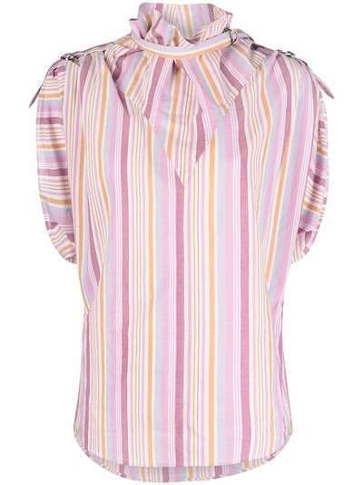 Isabel Marant полосатая рубашка с оборками