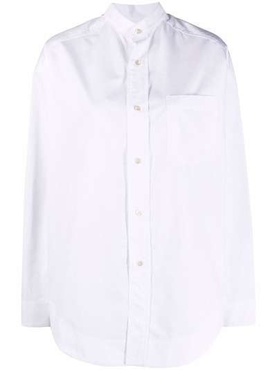 AMI Paris рубашка с воротником-стойкой и длинными рукавами
