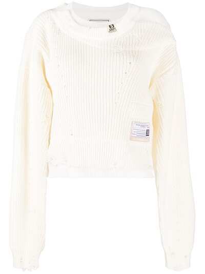 Maison Mihara Yasuhiro layered-effect ribbed top