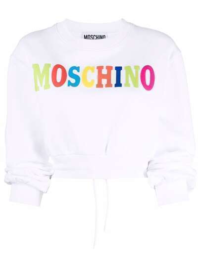 Moschino укороченная толстовка с логотипом