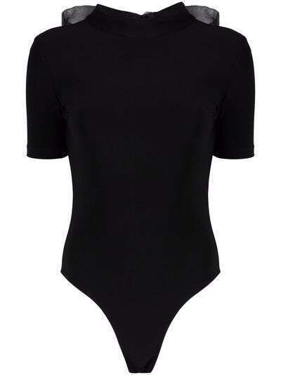 Atu Body Couture bow-detail mock neck T-shirt