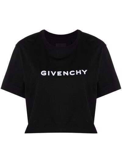 Givenchy укороченная футболка с логотипом 4G