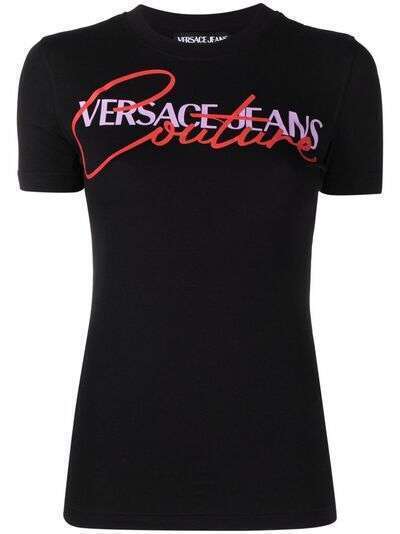 Versace Jeans Couture футболка из органического хлопка с логотипом