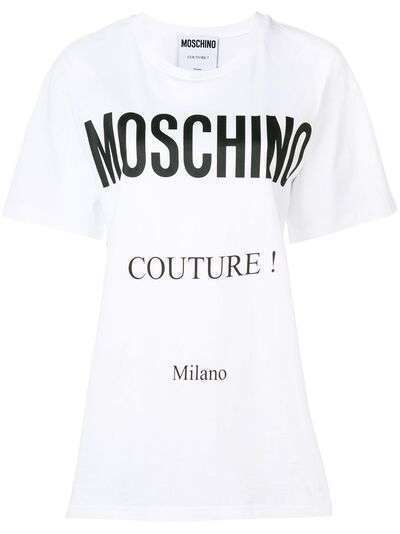 Moschino футболка с нашивкой логотипа