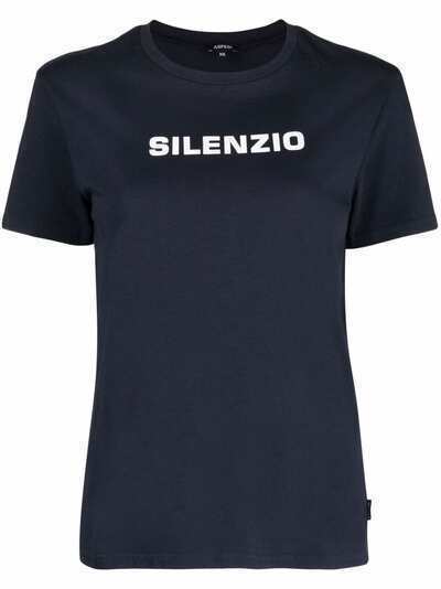 ASPESI футболка с принтом Silenzio