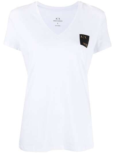 Armani Exchange футболка с нашивкой-логотипом