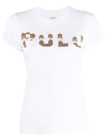 Polo Ralph Lauren футболка с логотипом из бисера