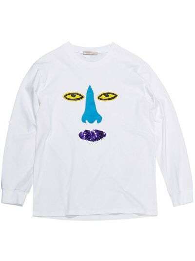 Christopher Kane BRAT EMBROIDERY LONG SLEEVE TSHIRT