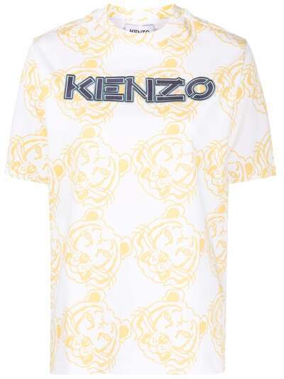 Kenzo футболка с принтом и логотипом